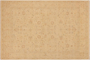 handmade Traditional Kafkaz Chobi Ziegler Beige Brown Hand Knotted RECTANGLE 100% WOOL area rug 9 x 12